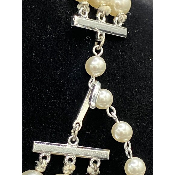 Multistrand Necklace Faux Pearl Made in Japan - Free Shipping - Picture 5 of 6